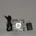 Aepiraza Crystal Led Light Base for 3D Display Lighted Up, 4 LED Bead 7 Colors Led Crystal Light Base Multi-Color Automatic Flashing Show Stand for 3D Glass Art Craft Shows (Square)