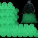 Sratte 100 Pcs Glow in The Dark Table Tennis Balls Sports 40 mm Lighted Table Tennis Balls Bulk with Mesh Bag for Outdoor Game Party Decoration Arts Activities
