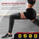 Full Leg Sleeves Long Compression Leg Sleeve Knee Sleeves with Side Stabilizers & Patella Gel Pads,for Basketball, Arthritis, Sport, Reduce Varicose Veins and Swelling of Legs(Black-Spring, M, Pair)