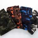 IDEALSANXUN Men's Casual Loose Fit Multi-Pockets Military Cargo Shorts (Camo Dark Army, 36)
