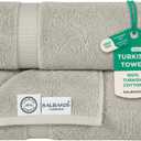 SALBAKOS 2-Piece 100% Turkish Cotton Bath Towels Extra Large 35x70, Stone | Oversized Bath Sheet Towel for Bathroom & Beach, Thick, Super Soft, Highly Absorbent, Premium Hotel Quality, Made in Turkey
