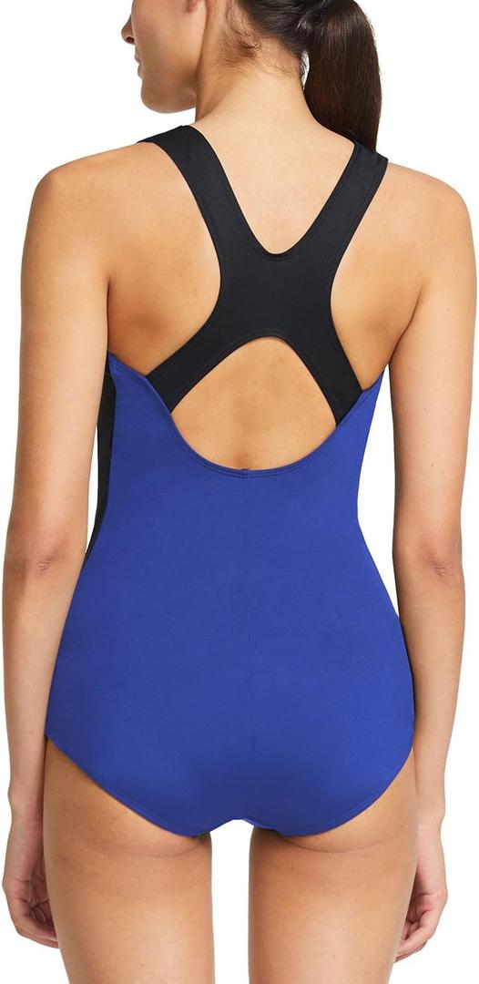 baleaf Women's Racerback Athletic One Piece Modest Bathing Suit (Blue, M)