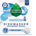 Seventh Generation Power+ Dishwasher Detergent Packs Fresh Citrus scent 1 for sparkling dishes Dishwasher tabs 70 Count