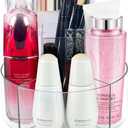 360 Rotating Makeup Organizer Clear Lazy Susan Organizer for Vanity, Cosmetic Display Cases for Bathroom Countertop, Makeup Storage Organizer, Desktop Dresser Sundries Storage Boxes