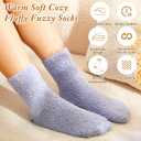 Geyoga 6 Pairs Fuzzy Socks Women Soft Fluffy Cozy Slipper Winter Warm Microfiber Plush Sleeping Socks Gifts for Valentines