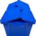Container With Durable Lid, 4 Pack, Blue, Heavy Duty Storage Totes, Stackable Containers, Bins With With Lids, Storage Bins For Garage, Basement, Outdoor, Office, Kitchen, Organzation Crates
