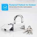 Security Chain and Lock - 39 Inch Heavy Duty 8mm Galvanized Anti-Rust and Anti-Theft Chain With Padlock for Bike, Bicycle, Scooter, Motorcycle, Door, Gate, Fence