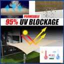 ShadeMart 16' x 16' x 22.6' Beige Right Triangle Sun Shade Sail UPF50 Canopy smTAPRT16 Fabric Cloth Screen, Water Air Permeable & UV Block, Heavy Duty, Carport Patio Outdoor & (We Customize Size)