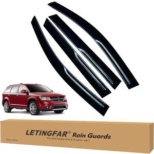 Window Visors Rain Guards for Dodge Journey 2009 2010 2011 2012 2013 2014 2015 2016 2017 2018 2019 2020 Accessories, Wind Deflectors Vent Shades for Dodge Journey