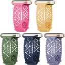 5 Pack Slim Lace Silicone Compatible for Apple Watch Band 38mm 40mm 41mm 42mm 44mm 45mm 46mm 49mm, Thin Hollow-out Breathable Strap for iWatch Ultra 3 2 1 Series 11/10/9/8/7/SE/6/5/4/3/Women Men