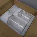 Suwimut Set of 3 Glass Apothecary Jars with Lids, Bathroom Canisters Storage Container Jars, Decorative Small Glass Apothecary Jar for Cotton Swabs, Cotton Balls, Makeup Sponges, Bath Salts