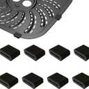 8PCS Air Fryer Rubber Tabs for 2QT Ninja AF080 Mini Air Fryers, Upgraded Air Fryer Sililcone Rubber Bumpers Rubber Feet Tips Sides Parts Stoppers for 2 Quart Ninja Air Fryer Tray (0.47*0.43IN)