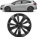 Hubcap Wheel Hub Cover for Subaru Impreza 2017 2018 2019 2020 2021 2022 2023 Accessories, OEM Style Custom Replacement Wheel Cap Tire Hub Lossless Installation Hub Cap, Matte Black 16 Inch 1PC