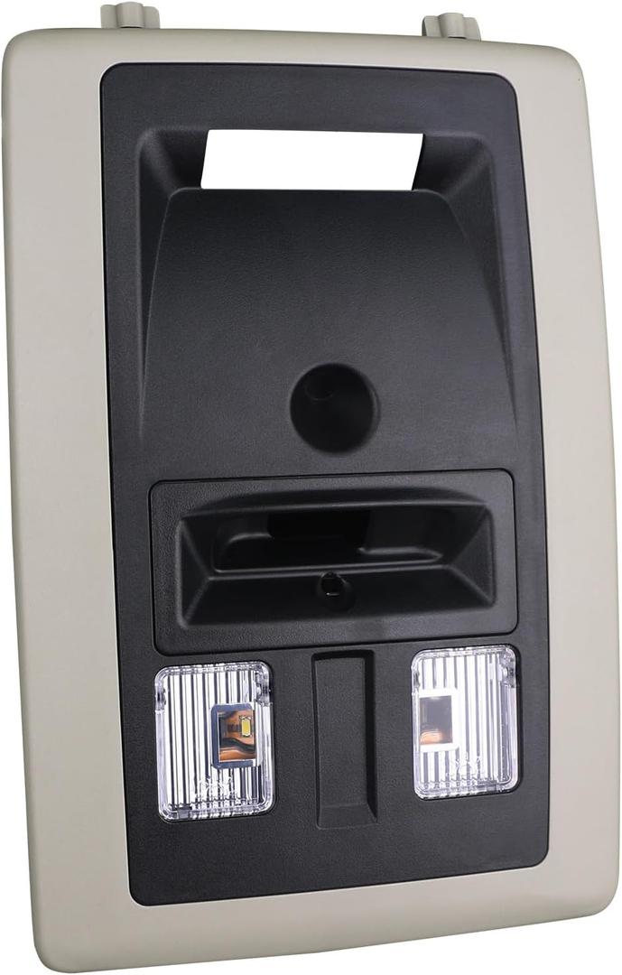 TQPONLY Overhead Console LED Dome Light Compatible with Dodge Ram 1500 2500 3500 4500 5500 Truck Map Lamp Assembly W/Back Glass Window Switch & Homelink