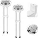 Enhon 2 Pack 48mm Toilet Tank Buttons, Flush Valve Dual Push Button Replacement Adjustable, Compatible with Glacier Bay Aquasource, American Standard, Twfords, Armitage Shanks, Geberit