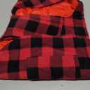 ASENKU Dog Winter Coat, Fleece Doggie Jacket Plaid Reversible Vest Waterproof Windproof Cold Weather Clothes for Small Medium Large Dogs(Red 2XL)