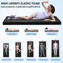 CYMULA Memory Foam Camping Mattress Pad,3inch Sleeping Pad for Camping,Non-Slip Bottom Floor Cot Car Mattress Bed with Retaining Portable Roll up Mattress Pad Mat for Travel Truck Guest Bed Tent