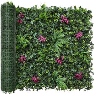 Artificial Hedge Panels Greenery Wall: 40''x120'' UV-Anti Grass Wall Backdrop Privacy Fence Screen, Faux Plant Panels for Outdoor Indoor Patio, Birthday, Wedding Green Decor