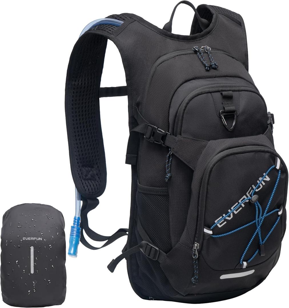Everfun Hydration Backpack 18L with Water Bladder 2L/3L Hiking Water Backpack Women Men Hydration Pack Insulated Lightweight Day Hydropack with Storage for Hiking, Biking, Running, Festival 