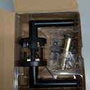 Kwikset Milan Interior Privacy Door Handle with Lock, Door Lever For Bathroom and Bedroom, Matte Black Reversible Keyless Push Button Lock Door Lever