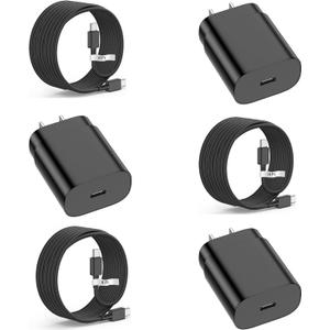 3 Pack-for Samsung Galaxy S23 S22, S21, Note 20 Fast Charging Type C,25w USB C Super Fast Charger Type C Wall Charger Block Android Phone Cable for Samsung Galaxy S20 Plus Ultra 16ft + 210ft Black