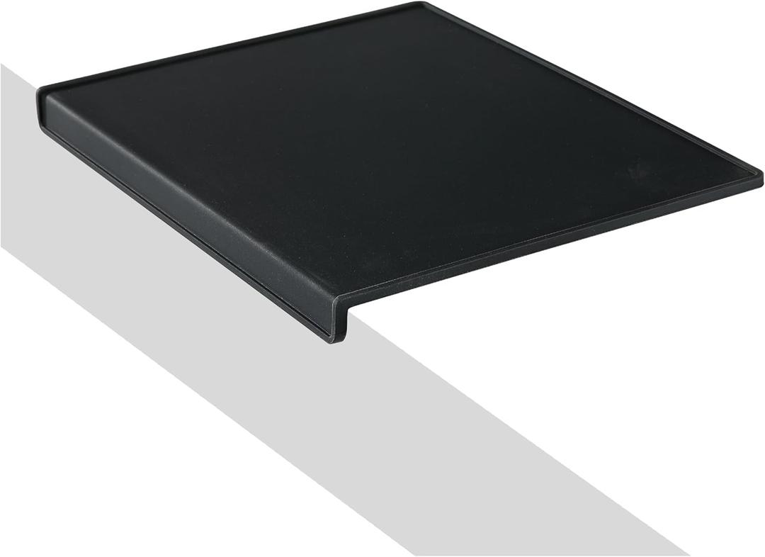 Espresso Tamping Mat, Silicone Coffee Tamper Mat, Black Portafiliter Mat for Baristas and Home, No-slip and Heat Resistant (9.8 * 7.8 inch)