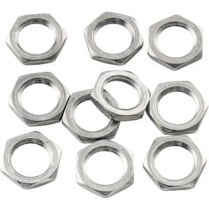 Musiclily Basic Metric M8 Guitar Pots Hex Nuts for 24mm Large Metric Potentiometers, Nickel (Set of 10)