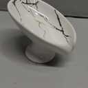 Soap Dish, Soap Holder Self Draining Leaf Shape Soap Dishes, Ceramic Drain Soap Dish for Sink Bathroom Shower Kitchen, Easy to Clean Keeps Soap Dry, Cream White & Gold Marble Pattern, ANTIS'S HOME