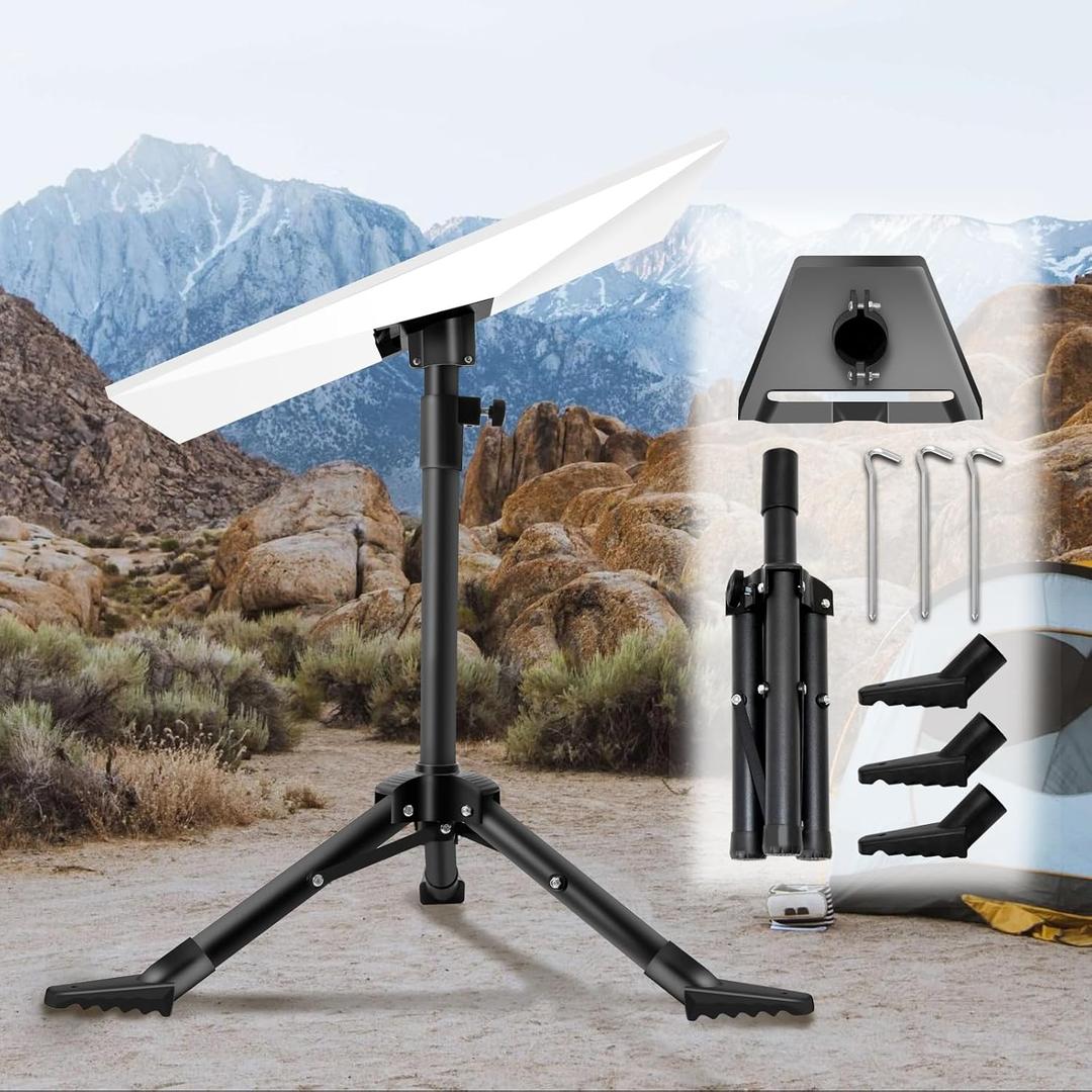 Starlink Gen 3 Mount, Starlink Tripod Mount Gen 3 with Adapter, Adjustable Height Starlink Rev4 Standard Kickstand Dish Accessories, Easy Installation