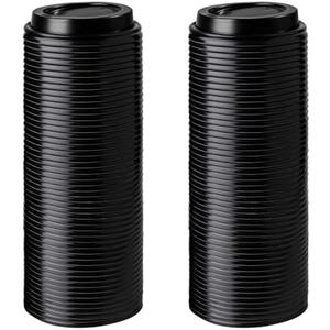 Paper Cups, Paper Coffee Cups - Disposable White Hot Cups for Coffee, Tea or Hot Chocolate. Great for Home and Office (100, Lids For 12,16,20, oz Hot Cups)