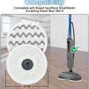 3897A / 3712 Rotating Steam Mop Pads Replacement for Bissell SpinWave Smart Steam Scrubbing Steam Mop Cleaner Models 3897A/3712 ONLY, Washable Reuseable Refill Pads6Pack (6Gray)