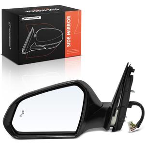 A-Premium Driver Side Power Door Mirror - Compatible with Hyundai Sonata 2018-2019 - Heated Manual Folding Black Outside Rear View Mirror w/Turn Signal Blind Spot Detection - Replace# 87610C2570