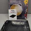 Mueller RapidTherm Portable Induction Cooktop, 1800W Single Burner Hot Plate, 8 Temp Levels, Preset Programs, for Dorm, RV, Small Kitchen