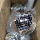 Haull 8 Pcs Large Disco Ball Set Silver Mirror Disco Reflective Ball with Hanging Ring Party Ornament Decoration for Stage Club Ballroom Dance Hall Wedding Prom Props(8'', 6'', 4'')