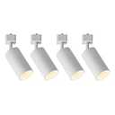 GU10 Track Lighting Heads H Type White LED Track Light Heads Compatible with Halo Style System, MR16 GU10 Base Adapter Ceiling Spot Light Fixture Direction Adjustable, Pack of 4, No Bulbs