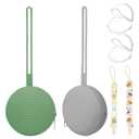 Pacifier Case, Holder for Traveling Baby Essentials Set - BPA Free (Green + Gray)