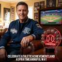 Championship Ring Holder Display with Light Base and Remote Control Sports Baseball Ring Holder for Memorabilia End of Season Birthday Xmas Softball Football Gifts
