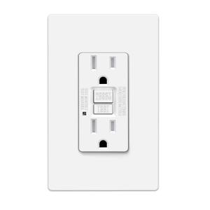 ELECTECK 10 Pack GFCI Outlets 15 Amp, Tamper Resistant (TR), SelfTest GFI Receptacles with LED Indicator, Ground Fault Circuit Interrupter, Decor Wallplate Included, UL Listed, White