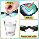 Flutesan 6 Pack Swim Goggles for Adult Anti Fog Swimming Glasses with Ear Plugs Nose Clip No Leaking Full Protection Goggles