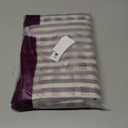 jinchan Striped Linen Kitchen Curtains 36 Inches Tier Curtains Farmhouse Modern Cafe Style Small Window Treatments Airy Light Filtering Rod Pocket for Living Room Bathroom 2 Panels Charcoal Grey