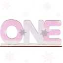 Snowflake One Table Centerpiece 1st Birthday Decorations for 1 Year Old Girl, Winter Onederland Theme First Bday One Wooden Table Sign Decor Pink White Photo Props Party Supplies
