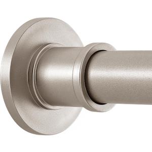 BRIOFOX Shower Curtain Rod Adjustable 18-78 Inch, No Drilling Non Slip Stainless Steel Spring Tension Curtain Rod for Window or Bathroom, Silver