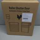 Automatic Chicken Coop Door Solar Powered, with Timer & Light Sensor, Anti-Pinch and Weather Proof, 4 Modes Aluminum Alloy Poultry Door for Chickens, Remote Control