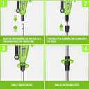 VARSK 12 Inch 20V Cordless Weed Wacker with Automatic Line Feed, 2 in 1 String Trimmer and Edger, Includes 2 X 2.0Ah Batteries/1 X Charger/6 X Replacement Spools, Weed Eater for Lawn, Garden, etc