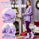 Fuzzy Slipper Socks Thick Fluffy Warm Winter Cozy Plush Soft Sleep Home Socks for Women Men, Medium