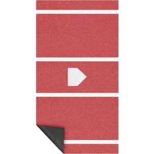 Heavy-Duty Baseball Batting Hitting Mat 12' x 6' Baseball Softball Turf Training Mat Regulation Size with Home Plate Non-Slip Bottom Thickening Design Suitable for Indoor and Outdoor Use (Clay)