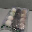 12PCS Velvet Christmas Ornaments Set  4 Inch Large Flocked Shatterproof Baubles for Xmas Tree Decoration, Hanging Ornaments for Holiday & Home Dcor (Brown, White, 4 Inch / 10 cm)