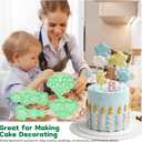 KALAIEN Animal Molds Silicone,Star Chocolate Mold,Heart Gummy Candy Molds Flower Fondant Molds for Candle Mold,ice Cube tray,Cupcake Topper,Polymer Clay Molds Set of 4