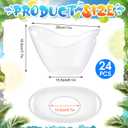 meekoo 24 Pcs 4 L Ice Bucket for Parties, Plastic Oval Storage Tub with Handle for Wine, Beer, Ice Drink Bucket for Wine, Champagne, Beer, Cocktail, Beverage Tub for Wedding, Bar, Picnic, Pool(Clear)