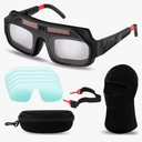 1 Set Welding Glasses Solar Welding Goggles Auto Darkening Welder Glasses Mask Helmet with Replacement Lenses